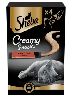 ohgreen Snacks voor katten |sheba creamy snack 4x12g rund