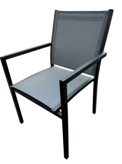 ohgreen Stoel Lucca antraciet/zilver grijs