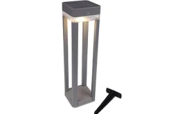 ohgreen Table cube solar draagbare tuinpaal zilver grijs led 1w