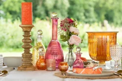 ohgreen Theelichthouder bladeren rond glas