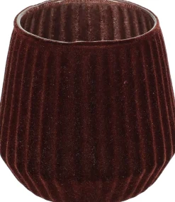 ohgreen Theelichthouder 9cm glas bruin