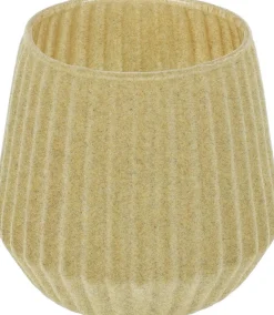 ohgreen Theelichthouder 9cm glas beige