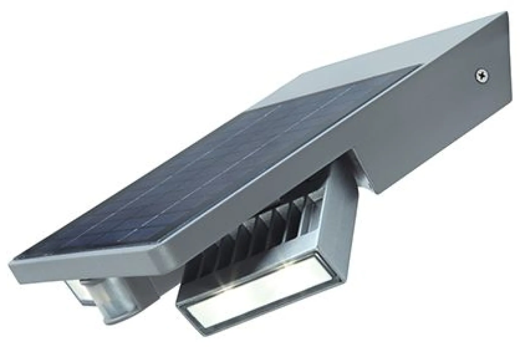 ohgreen Tilly solar wandlamp met sensor zilver grijs led 4w