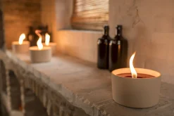 ohgreen Tuinkaars in ronde terracotta schaal wit 11u - zwart