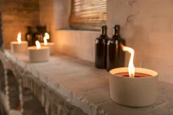 ohgreen Tuinkaars in ronde terracotta schaal wit 11u - zwart