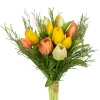 ohgreen Tulpenbundel/gras geel/zalm mix