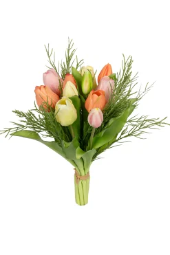 ohgreen Tulpenbundel/gras zalm/roze mix