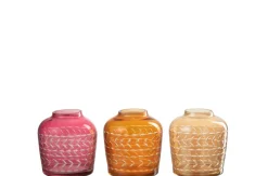 ohgreen Vaas bladeren rand glas