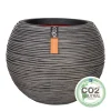 ohgreen Vaas bol rib 40x32 antraciet