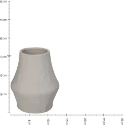 ohgreen Vaas poselein wit 12.6x12.6x15.3cm