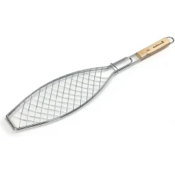 ohgreen Visgrill uit chroom en hout 66x14cm FSC 100%