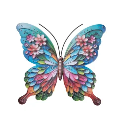 ohgreen Vlinder met bloemen wand decoratie 46,3x50cm