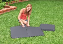 ohgreen Vloerbeschermer grijs 50x50cm, 8 stuks