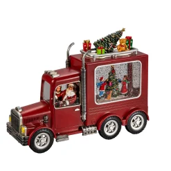 ohgreen Waterspinner truck met kerstman led warmwit voor binnen