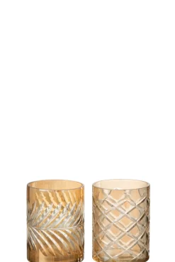 ohgreen Windlicht diamant gl gd mass2 (9x9x12cm)