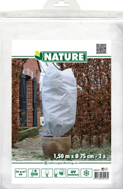 ohgreen Winterafdekhoes 75cmx1,5m wit 2 stuks