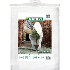 ohgreen Winterafdekhoes met ritssluiting 150cmx2m wit