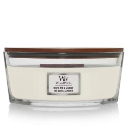ohgreen Woodwick Geurkaars white tea-jasmine ellipse